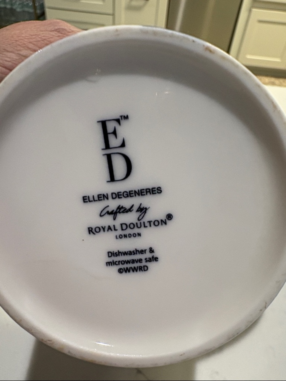 Royal Doulton White Mug with Red and Navy Stripes…. - Picture 4 of 5